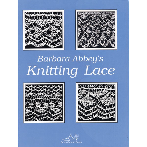 book cover of Barbara Abbey's Knitting Lace  in blue with shawl edgings