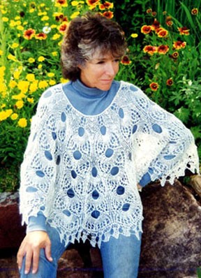 meg swansen in mananita poncho shawl