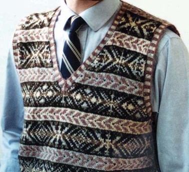 fair isle vest on body