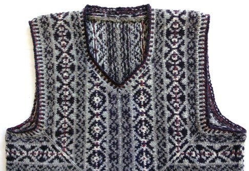 fair isle surprise vest shallow v