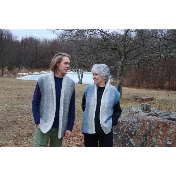 WG 114 - Shaded Shawl Collared Vest