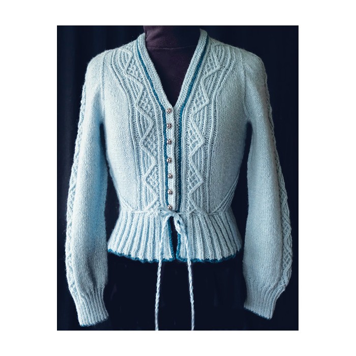 Knitting Pattern, Twisted-Stitch Peplum Jacket - SPP37