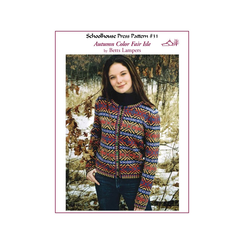 トップス 19AW kolor PATCHWORK FAIR ISLE SWEATE Knitting Pattern, Autumn Color Fair Isle - SPP31 | Schoolhouse Press