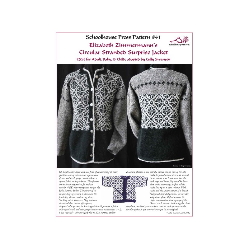 Knitting Pattern, Circular Stranded Surprise Jacket - SPP41