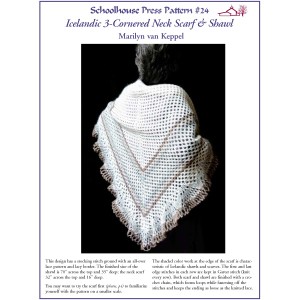 Preview of knitting instructions for the Icelandic 3-Cornered Neck Scarf & Shawl by Marilyn van Keppel