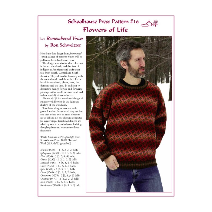 Mens Flower Sweater, Pullover Sweater