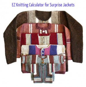 EZ Knitting Calculator for Surprise Jackets - sweaters in many sizes