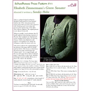 Preview of knitting instructions for Elizabeth Zimmermann's Green Sweater