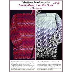 Preview of knitting instructions for the Turkish Maple & Ocean pullover sweaters by Meg Swansen