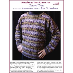 Preview of the knitting instructions for the Sacred Trees pullover sweater by Ron Schweitzer
