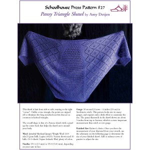 Preview of knitting instructions for the Pansy Triangle Shawl by Amy Detjen