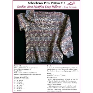Preview of knitting instructions for the Gordian Knot Modified-Drop Pullover sweater by Meg Swansen