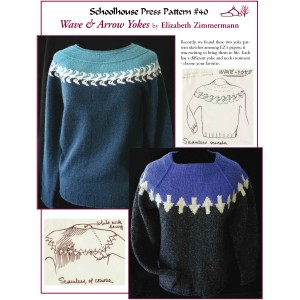 Preview of knitting instructions for Wave & Arrow Yokes by Elizabeth Zimmermann