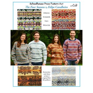 Cover of the knitting instructions for The Four Seasons pullover sweaters by Felipe Cavalheiro