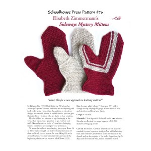 Preview of knitting instructions for the Sideways Mystery Mittens by Elizabeth Zimmermann
