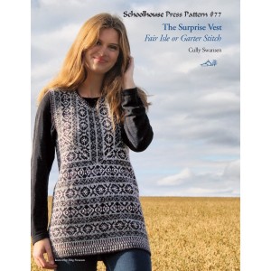 Cover of the knitting instructions for The Surprise Vest: Fair Isle or Garter Stitch by Cully Swansen