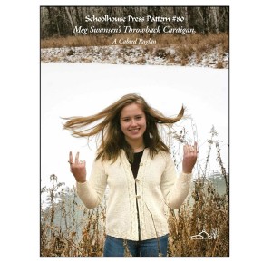 Schoolhouse Press Pattern #80 Meg Swansen's Throwback Cardigan: A Cabled Raglan pattern cover