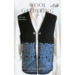 Wool Gathering Issue WG 104 March 2021 Celtic Cardigan Vest pattern