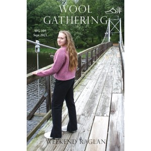 Wool Gatherine magazine #105 Sept 2021 - Weekend Raglan cover