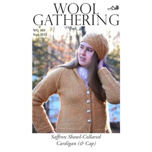 WG 109 Saffron Shawl-Collared Cardigan and Cap