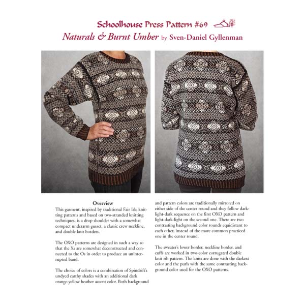 Knitting Pattern, Naturals and Burnt Umber - SPP69 | Schoolhouse Press
