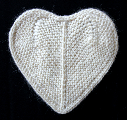 Cream Knitted Heart