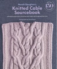 image of book cover with cabled sample in light purple