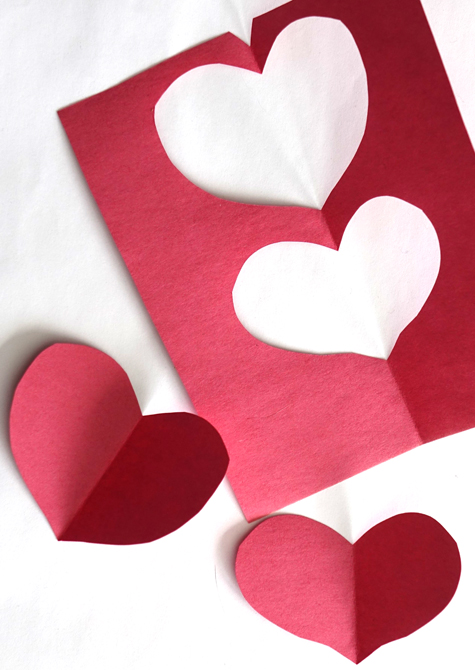 Paper cut hearts