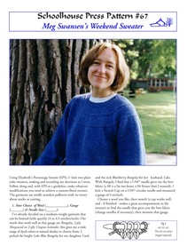 image of a woman in a blue wool pullover