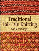 book cover of traditional fair isle knitting in oranges